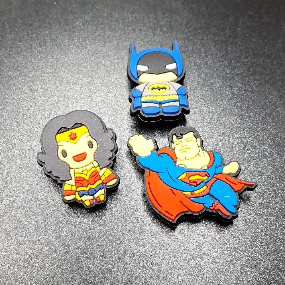 DC COMIC character jibbitz croc shoe charms Superman Woner woman batman